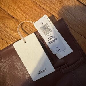 Aritzia Wilfred Brown Cropped Pants
